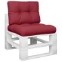 Cojines para palets 2 unidades tela rojo tinto by , Cushions for chairs and sofas - Ref: Foro24-360676, Price: 38,50 €, Disco...