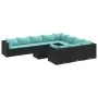 Set de sofás de jardín 11 pzas y cojines ratán sintético negro von , Gartensets - Ref: Foro24-3308340, Preis: 785,25 €, Rabat...