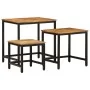 Mesas apilables 3 piezas madera maciza de mango rugosa by , Side tables - Ref: Foro24-376042, Price: 102,02 €, Discount: -5%%