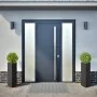 Jardineras triangulares 2 uds acero negro 30x26x75 cm by , Pots and planters - Ref: Foro24-851144, Price: 78,27 €, Discount: ...