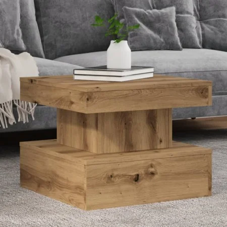 Mesa de centro con luces LED roble artisian 50x50x40 cm | Foro24.es | Tu tienda online para hogar, jardín y más Foro24.es