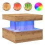 Mesa de centro con luces LED roble artisian 50x50x40 cm | Foro24.es | Tu tienda online para hogar, jardín y más Foro24.es