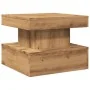 Mesa de centro con luces LED roble artisian 50x50x40 cm | Foro24.es | Tu tienda online para hogar, jardín y más Foro24.es
