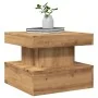 Mesa de centro con luces LED roble artisian 50x50x40 cm | Foro24.es | Tu tienda online para hogar, jardín y más Foro24.es