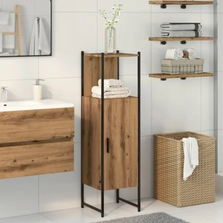 Armario de baño madera ingeniería roble artisan 33x33x120,5 cm by , bathroom vanities - Ref: Foro24-857707, Price: 72,93 €, D...