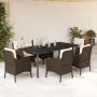 Set comedor de jardín 7 pzas con cojines ratán sintético marrón by , Garden sets - Ref: Foro24-3211946, Price: 785,81 €, Disc...