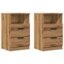 Mesitas noche 2 uds madera ingeniería roble artisan 40x36x65 cm by , Nightstands - Ref: Foro24-856847, Price: 129,81 €, Disco...
