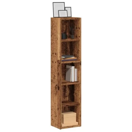 Estanterías para CD 2 uds madera envejecida 21x16x93,5 cm by , CD and DVD storage - Ref: Foro24-855838, Price: 46,91 €, Disco...