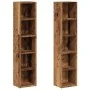 Estanterías para CD 2 uds madera envejecida 21x16x93,5 cm by , CD and DVD storage - Ref: Foro24-855838, Price: 46,91 €, Disco...