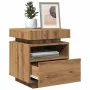 Mesitas de noche con luces LED 2 uds roble artisan 40x39x48,5cm by , Nightstands - Ref: Foro24-857661, Price: 128,22 €, Disco...