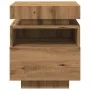 Mesitas de noche con luces LED 2 uds roble artisan 40x39x48,5cm by , Nightstands - Ref: Foro24-857661, Price: 128,22 €, Disco...