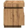 Mesitas de noche con luces LED 2 uds roble artisan 40x39x48,5cm by , Nightstands - Ref: Foro24-857661, Price: 128,22 €, Disco...