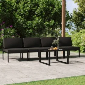 Set muebles de jardín 5 pzas y cojines aluminio gris antracita by , Garden sets - Ref: Foro24-3107786, Price: 834,86 €, Disco...