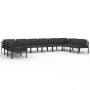 Set muebles de jardín 10 pzas y cojines aluminio gris antracita von , Gartensets - Ref: Foro24-3107816, Preis: 1,00 €, Rabatt...