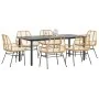 Juego de comedor de jardín 7 pzas con cojines ratán PE marrón von , Gartensets - Ref: Foro24-3334560, Preis: 554,46 €, Rabatt...