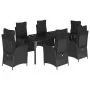 Set de comedor de jardín 7 pzas y cojines ratán sintético negro von , Gartensets - Ref: Foro24-3213404, Preis: 1,00 €, Rabatt...