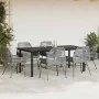 Juego comedor jardín 7 pzas cojines ratán sintético vidrio gris by , Garden sets - Ref: Foro24-3334581, Price: 533,94 €, Disc...