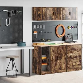 Armarios 2 uds para garaje madera ingeniería