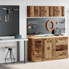 Armarios 2 uds para garaje madera ingeniería