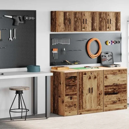 Armarios 2 uds para garaje madera ingeniería antigua madera | Foro24.es | Tu tienda online para hogar, jardín y más Foro24.es