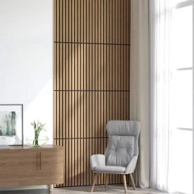 Paneles acústicos de pared 8 uds listones 60,5x60 cm by , Wall covering - Ref: Foro24-42002582, Price: 147,89 €, Discount: -5%%