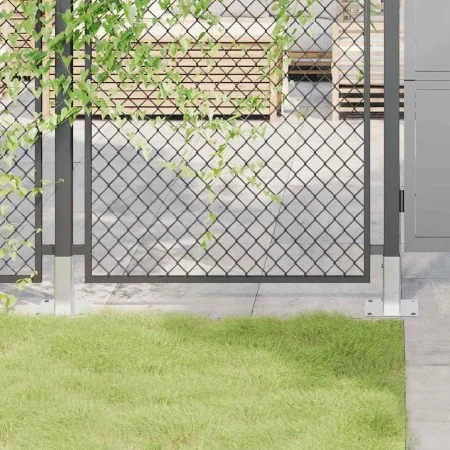 Bases para postes cuadradas 4 uds. Plata 51x51 mm von , Zaunpfosten - Ref: Foro24-42000002, Preis: 22,36 €, Rabatt: -5%%