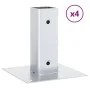 Bases para postes cuadradas 4 uds. Plata 51x51 mm von , Zaunpfosten - Ref: Foro24-42000002, Preis: 22,36 €, Rabatt: -5%%