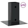 Bases para postes cuadradas 12 uds. Antracita 61x61 mm by , fence posts - Ref: Foro24-42000023, Price: 51,01 €, Discount: -5%%