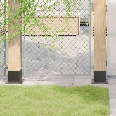 Bases para postes cuadradas 12 uds. Antracita 141x141 mm by , fence posts - Ref: Foro24-42000035, Price: 120,67 €, Discount: ...