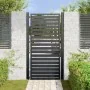 Puerta de jardín con cerradura de aluminio negra 100x180 cm | Foro24.es | Tu tienda online para hogar, jardín y más Foro24.es