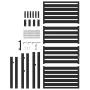 Puerta de jardín con cerradura de aluminio negra 100x180 cm | Foro24.es | Tu tienda online para hogar, jardín y más Foro24.es
