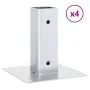 Bases para postes cuadradas 4 uds. Plata 46x46 mm von , Zaunpfosten - Ref: Foro24-42000000, Preis: 18,07 €, Rabatt: -5%%