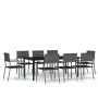 Juego de comedor para jardín 9 piezas gris von , Gartensets - Ref: Foro24-3099588, Preis: 408,99 €, Rabatt: -5%%