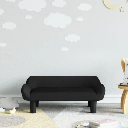 Sofá para niños de terciopelo negro 70x40x24 cm by , Baby and Toddler Furniture - Ref: Foro24-3196353, Price: 57,44 €, Discou...