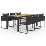 Set de comedor de jardín de 7 piezas PVC ratán negro y marrón von , Gartensets - Ref: Foro24-3060110, Preis: 693,33 €, Rabatt...