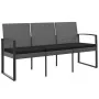 Banco jardín 3 plazas cojines PP aspecto de ratán gris oscuro by , garden benches - Ref: Foro24-360214, Price: 148,33 €, Disc...