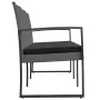 Banco jardín 3 plazas cojines PP aspecto de ratán gris oscuro by , garden benches - Ref: Foro24-360214, Price: 148,33 €, Disc...
