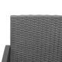 Banco jardín 3 plazas cojines PP aspecto de ratán gris oscuro by , garden benches - Ref: Foro24-360214, Price: 148,33 €, Disc...