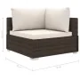 Set muebles de jardín 6 piezas y cojines ratán sintético marrón de , Conjuntos de jardín - Ref: Foro24-46769, Precio: 700,35 ...