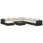 Set de muebles de jardín 9 pzas y cojines ratán sintético negro by , Garden sets - Ref: Foro24-46774, Price: 821,49 €, Discou...