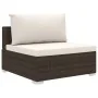 Set muebles de jardín 11 pzas y cojines ratán sintético marrón by , Garden sets - Ref: Foro24-46826, Price: 836,96 €, Discoun...