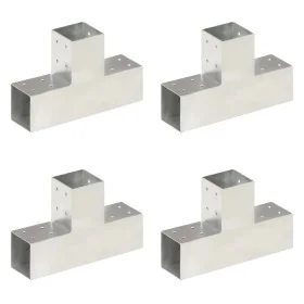Conectores de postes en T 4 uds metal galvanizado 81x81 mm von , Zaunpfosten - Ref: Foro24-145464, Preis: 57,05 €, Rabatt: -5%%