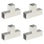 Conectores de postes en T 4 uds metal galvanizado 81x81 mm by , fence posts - Ref: Foro24-145464, Price: 60,77 €, Discount: -5%%
