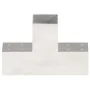 Conectores de postes en T 4 uds metal galvanizado 81x81 mm by , fence posts - Ref: Foro24-145464, Price: 60,77 €, Discount: -5%%