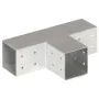 Conectores de postes en T 4 uds metal galvanizado 81x81 mm by , fence posts - Ref: Foro24-145464, Price: 60,77 €, Discount: -5%%