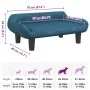Cama para perros de terciopelo azul 70x40x24 cm by , Beds for dogs - Ref: Foro24-171951, Price: 60,96 €, Discount: -5%%