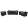 Conjunto de sofás de 2 y 3 plazas y sillón de cuero artificial negro von , Sofas - Ref: Foro24-272179, Preis: 860,42 €, Rabat...