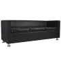 Conjunto de sofás de 2 y 3 plazas y sillón de cuero artificial negro von , Sofas - Ref: Foro24-272179, Preis: 860,42 €, Rabat...