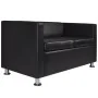 Conjunto de sofás de 2 y 3 plazas y sillón de cuero artificial negro von , Sofas - Ref: Foro24-272179, Preis: 860,42 €, Rabat...