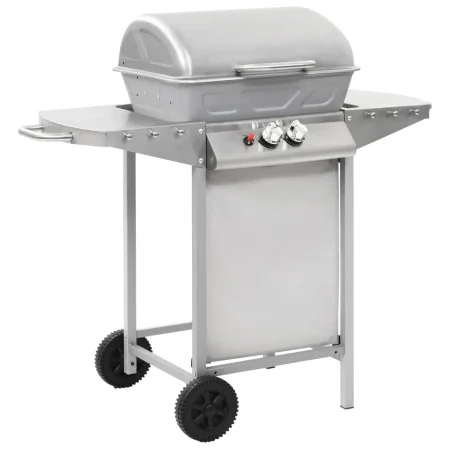 Barbacoa portátil de gas con 2 zonas plateada acero inoxidable von , Grillen - Ref: Foro24-276149, Preis: 150,80 €, Rabatt: -5%%